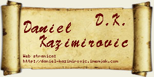 Daniel Kazimirović vizit kartica